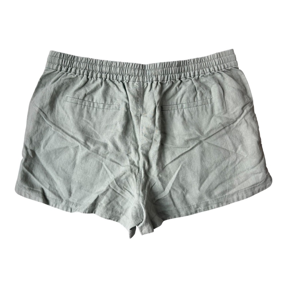 J.Crew Seaside Linen Blend Shorts Large Sage Green Drawstring NWT Spring Pull On - Picture 3 of 7